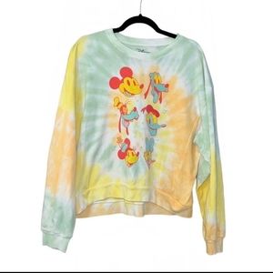 Disney Tie Dye Character Sweatshirt 3XL